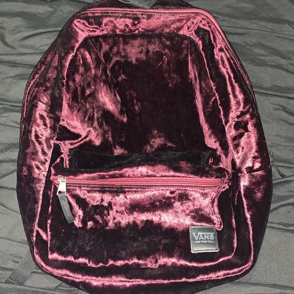 Vans Burgundy Velvet Backpack